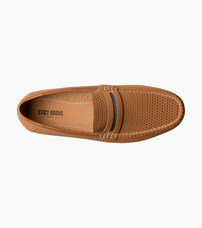 Stacy Adams CORBY Moc Toe Saddle Slip On Tan by Stacy Adams Shoes