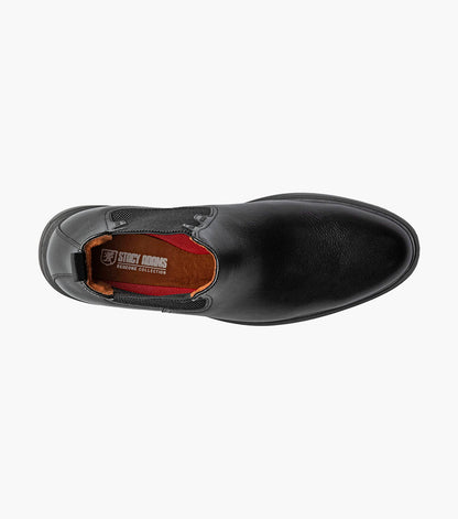 Stacy Adams TOWNSEND Plain Toe Chelsea Boot Black Tumbled by Stacy Adams Shoes