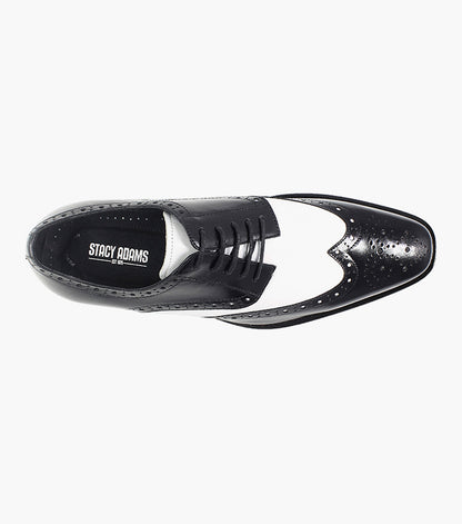 Stacy Adams TINSLEY Wingtip Oxford Black w/White by Stacy Adams Shoes