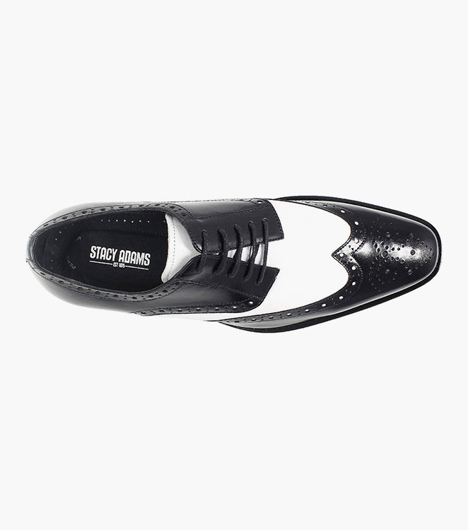 Stacy Adams TINSLEY Wingtip Oxford Black w/White by Stacy Adams Shoes