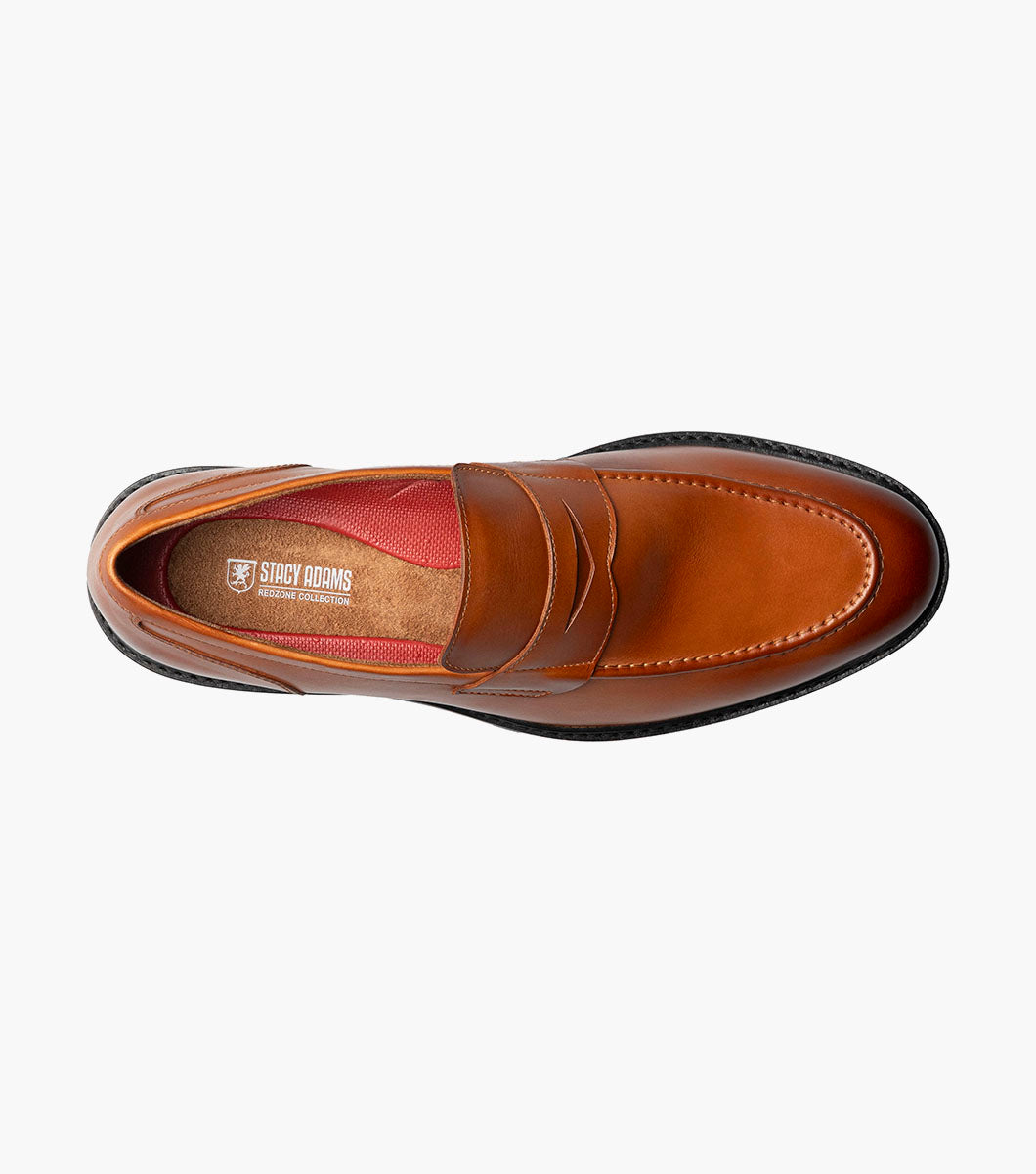 Stacy Adams HAYES Moc Toe Penny Slip On Tan by Stacy Adams Shoes