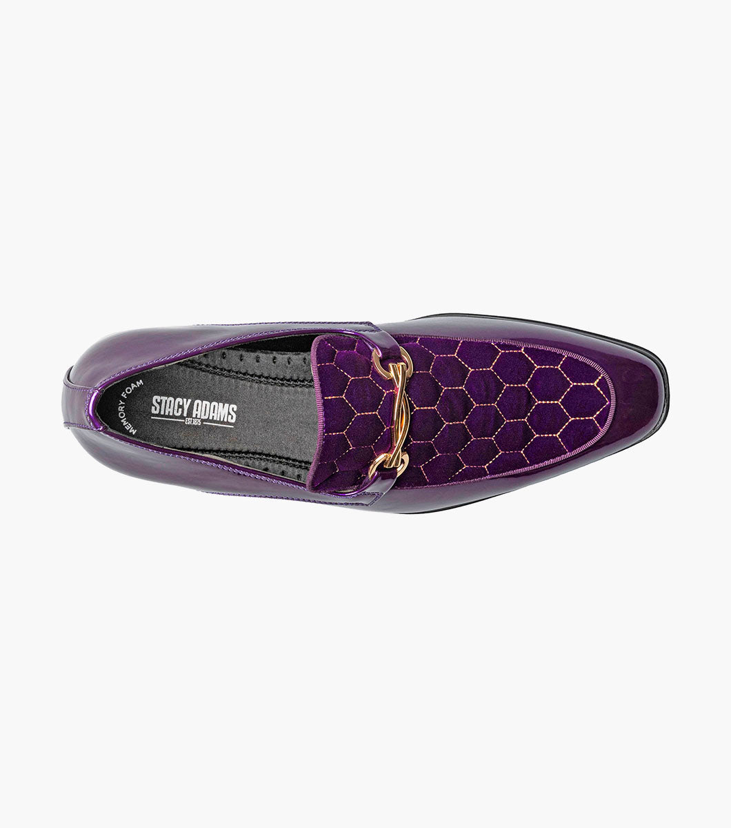 Stacy Adams SPRAGUE Moc Toe Bit Slip On Purple by Stacy Adams Shoes