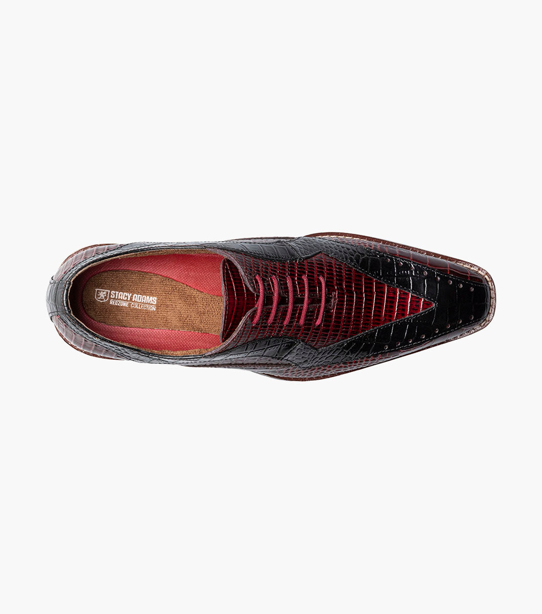 Stacy Adams TALLERO V-Tip Oxford Burgundy Multi by Stacy Adams Shoes