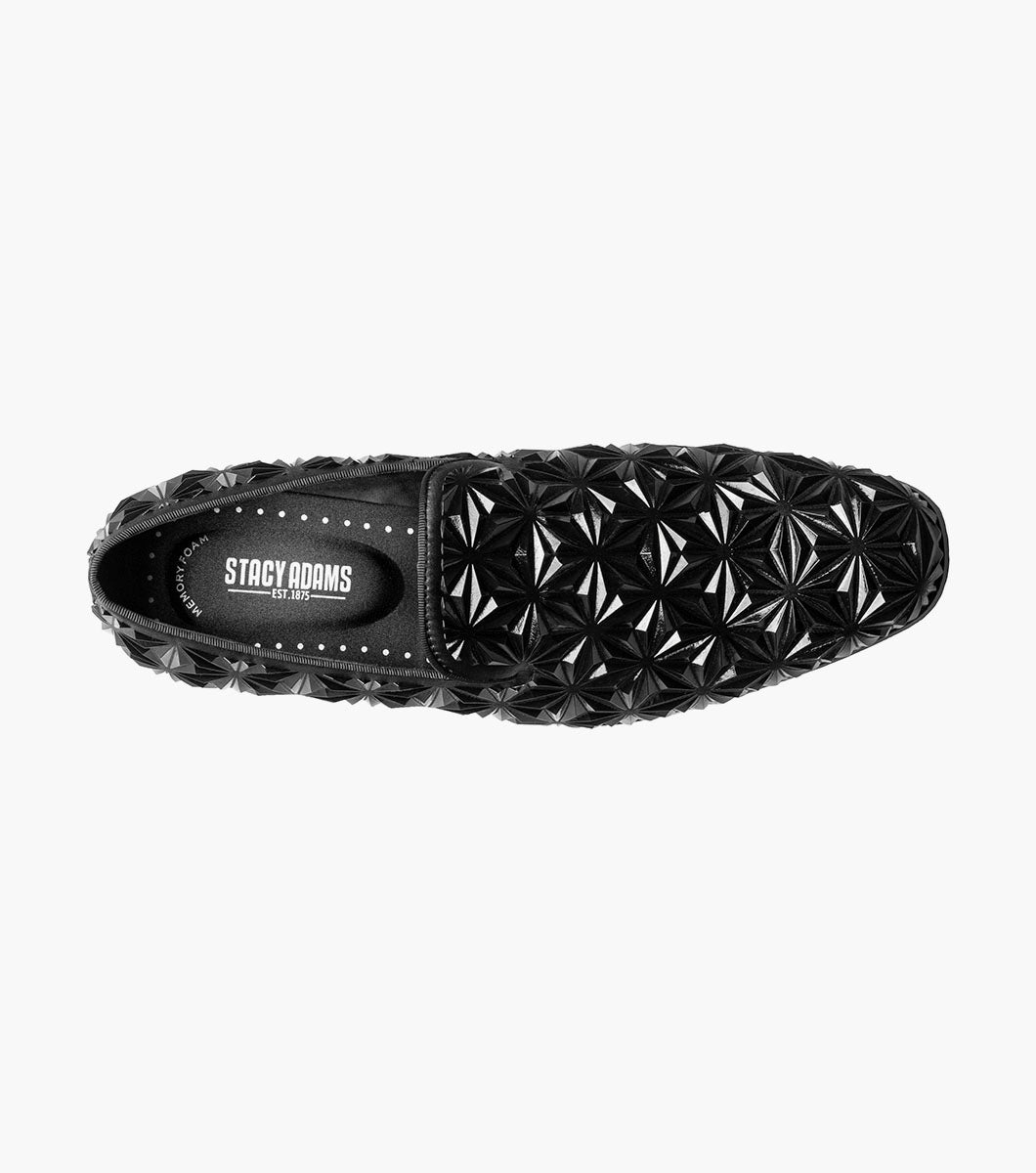 Stacy Adams SEQUENCE Plain Toe Slip On Black by Stacy Adams Shoes