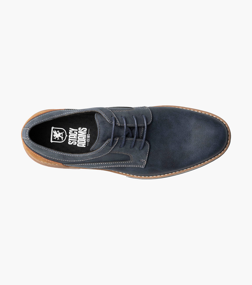 Stacy Adams PHINEAS Plain Toe Oxford Navy by Stacy Adams Shoes