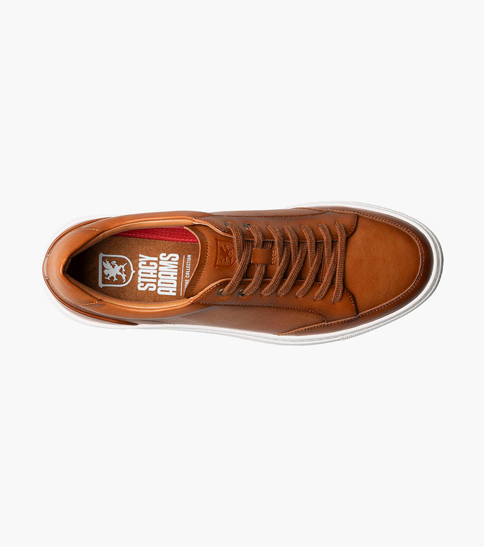 Stacy Adams DORIAN Lace To Toe Sneaker Cognac by Stacy Adams Shoes