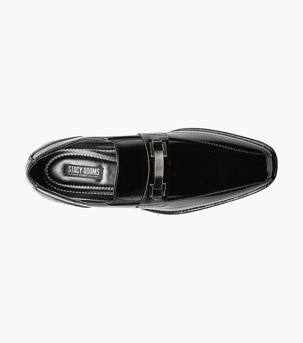 Stacy Adams WAKEFIELD Bike Toe Bit Slip On Black by Stacy Adams Shoes