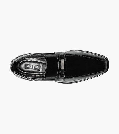 Stacy Adams WAKEFIELD Bike Toe Bit Slip On Black by Stacy Adams Shoes