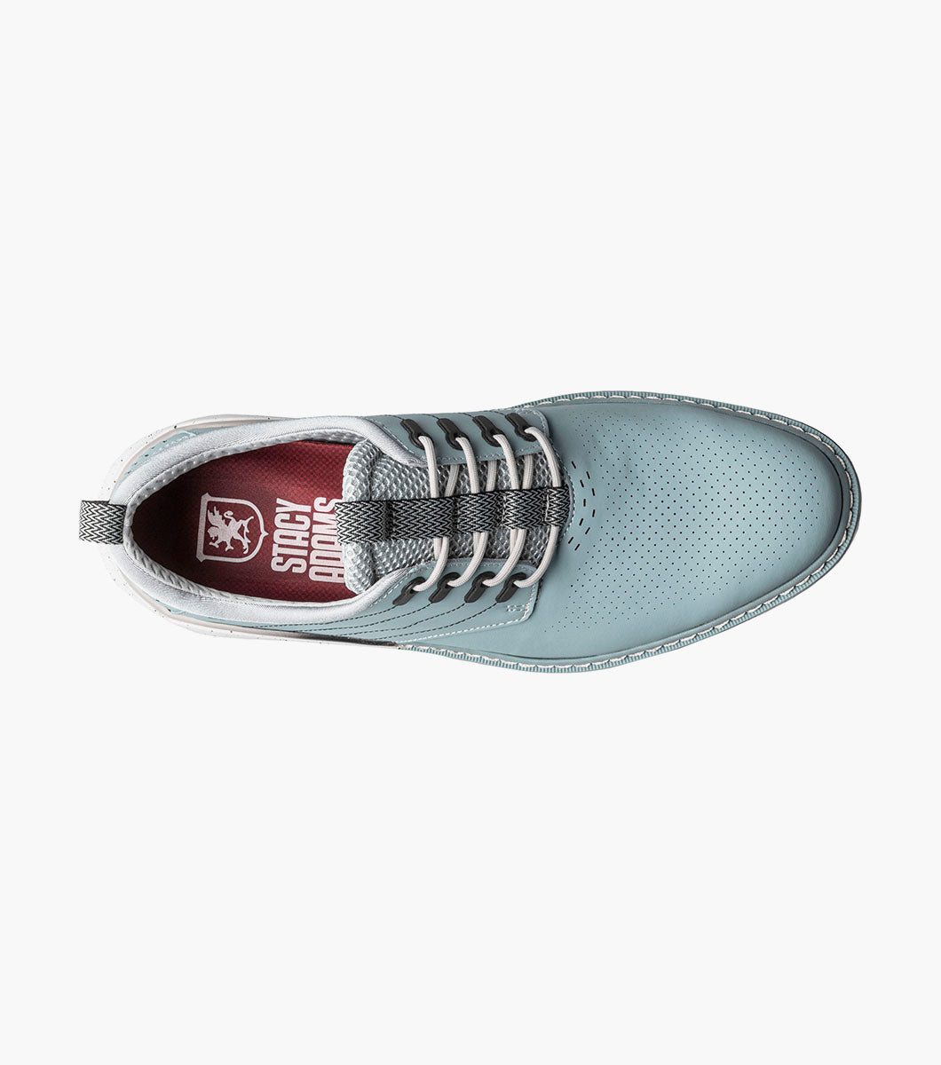Stacy Adams BARNA Plain Toe Lace Up Light Blue by Stacy Adams Shoes