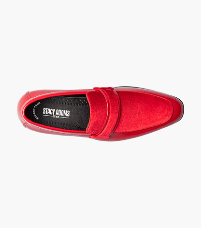 Stacy Adams SPRATLEY Moc Toe Saddle Slip On Red by Stacy Adams Shoes