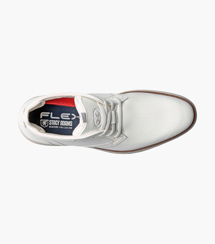 Stacy Adams EASTMONT Plain Toe Elastic Lace Chukka Boot White by Stacy Adams Shoes