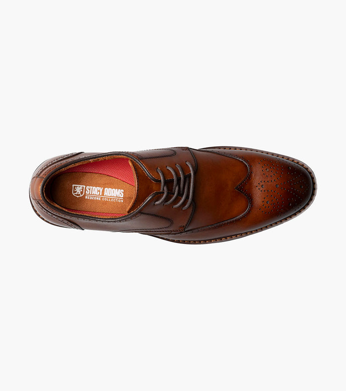 Stacy Adams BENNETT Wingtip Oxford Brandy by Stacy Adams Shoes