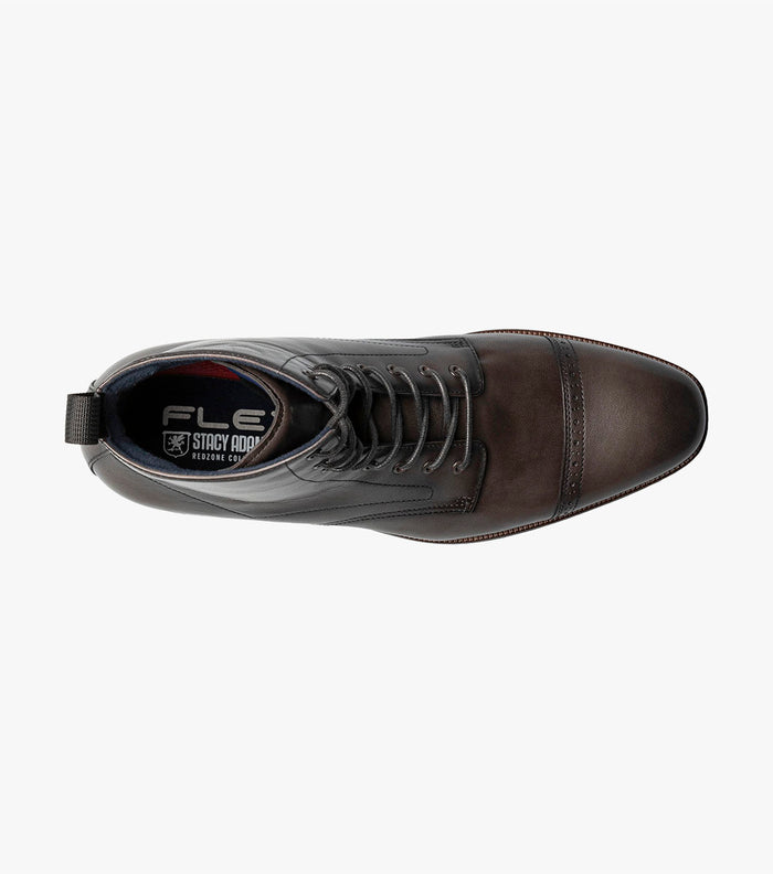 Stacy Adams HENRY Cap Toe Lace Up Boot Gray by Stacy Adams Shoes