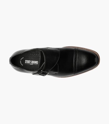 Stacy Adams DESMOND Cap Toe Monk Strap Black by Stacy Adams Shoes
