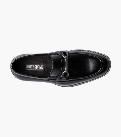 Stacy Adams KIDS KAYLOR Moc Toe Bit Slip On Black by Stacy Adams Shoes