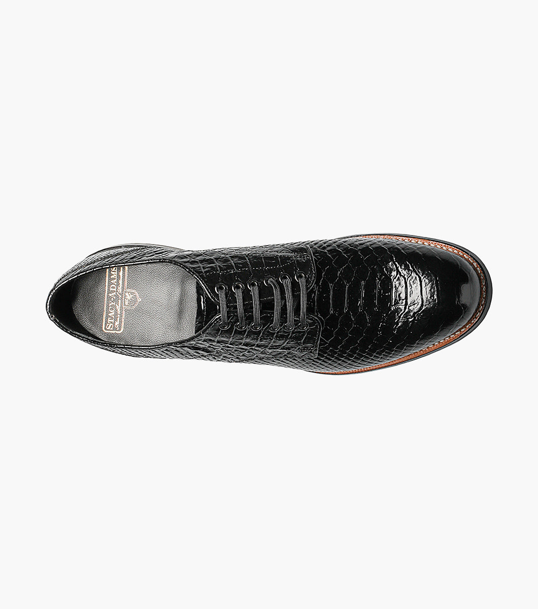 Stacy Adams MADISON Anaconda Plain Toe Oxford Black by Stacy Adams Shoes