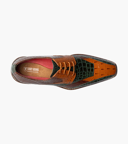 Stacy Adams TRISTANO Modified Bike Toe Oxford Green Multi by Stacy Adams Shoes