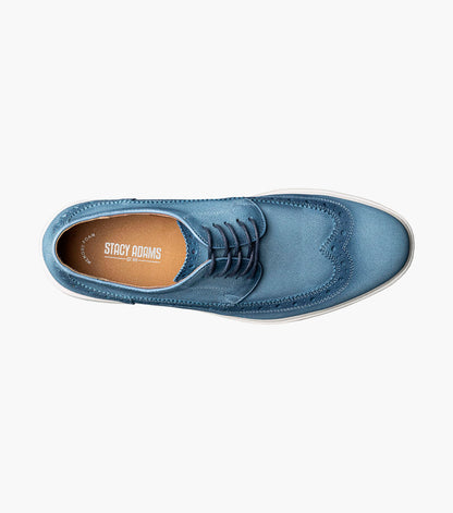 Stacy Adams TRUDELL Wingtip Lace Up Light Blue by Stacy Adams Shoes