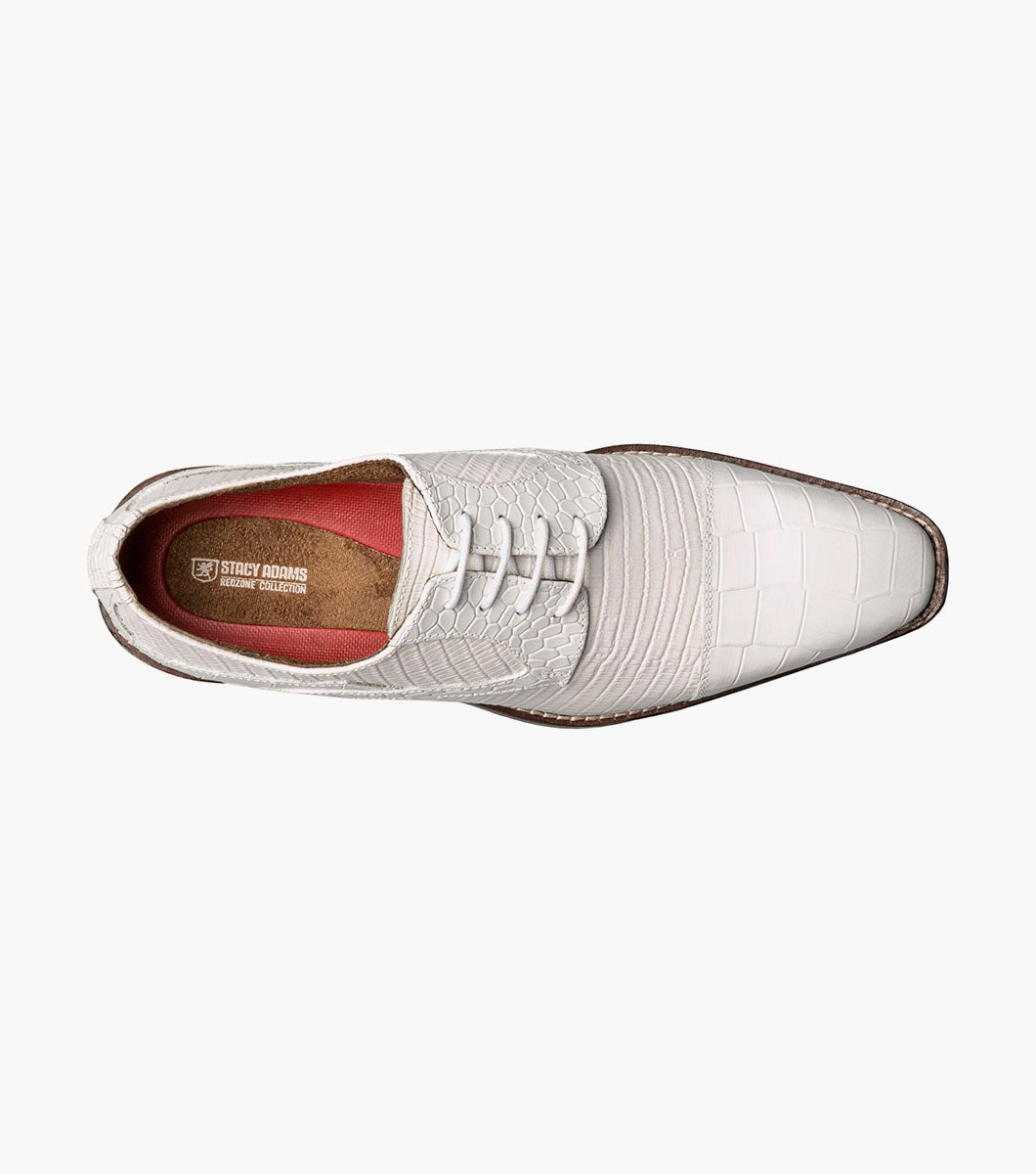 Stacy Adams TEDESCO Cap Toe Oxford White by Stacy Adams Shoes