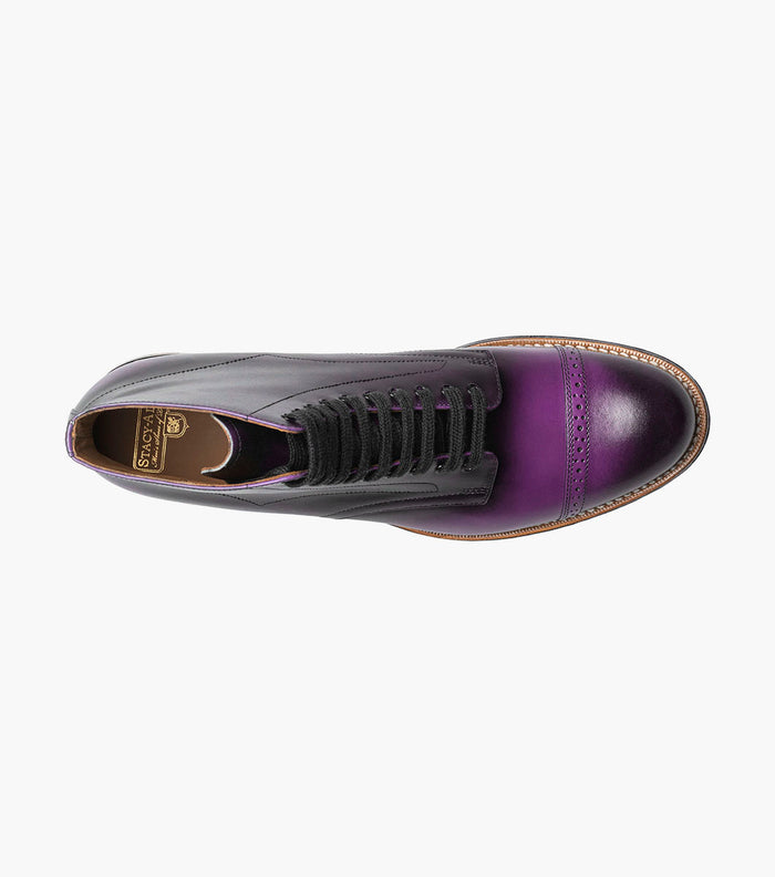 Stacy Adams MADISON Cap Toe Lace Up Boot Purple by Stacy Adams Shoes