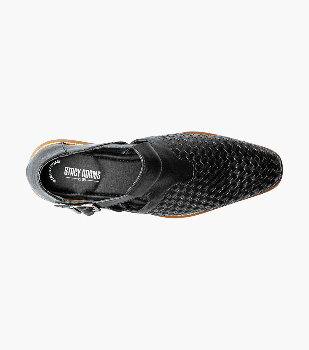 Stacy Adams ALVARADO Woven City Sandal Black by Stacy Adams Shoes