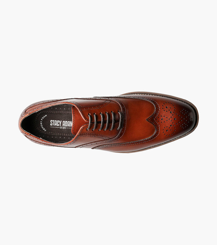 Stacy Adams DUNBAR Wingtip Oxford Cognac by Stacy Adams Shoes