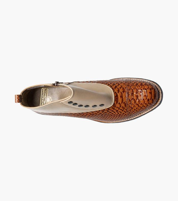 Stacy Adams Madison Spectator Spat Cap Toe Demi Boot by Stacy Adams Shoes