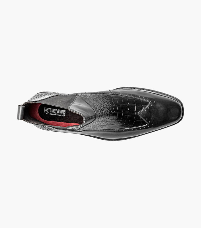 Stacy Adams GARZA Wingtip Chelsea Boot Black by Stacy Adams Shoes
