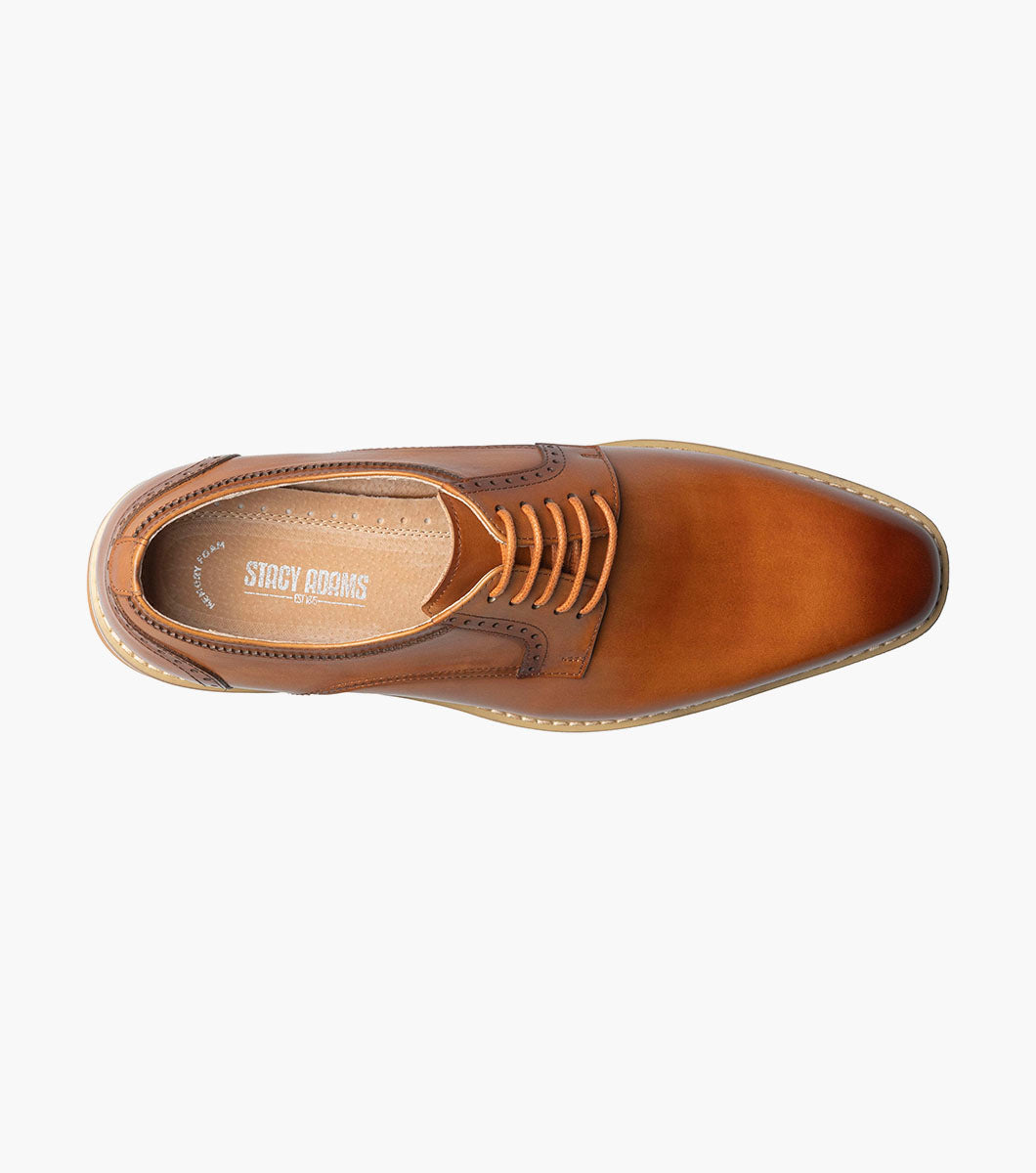 Stacy Adams BARRINGER Plain Toe Oxford Tan by Stacy Adams Shoes