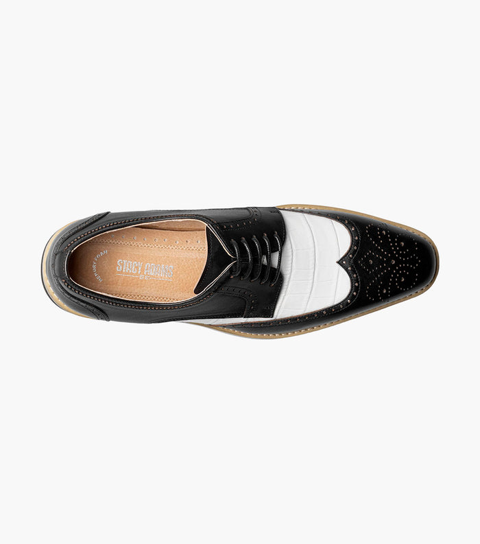 Stacy Adams BEAUMONT Wingtip Oxford Black w/White by Stacy Adams Shoes