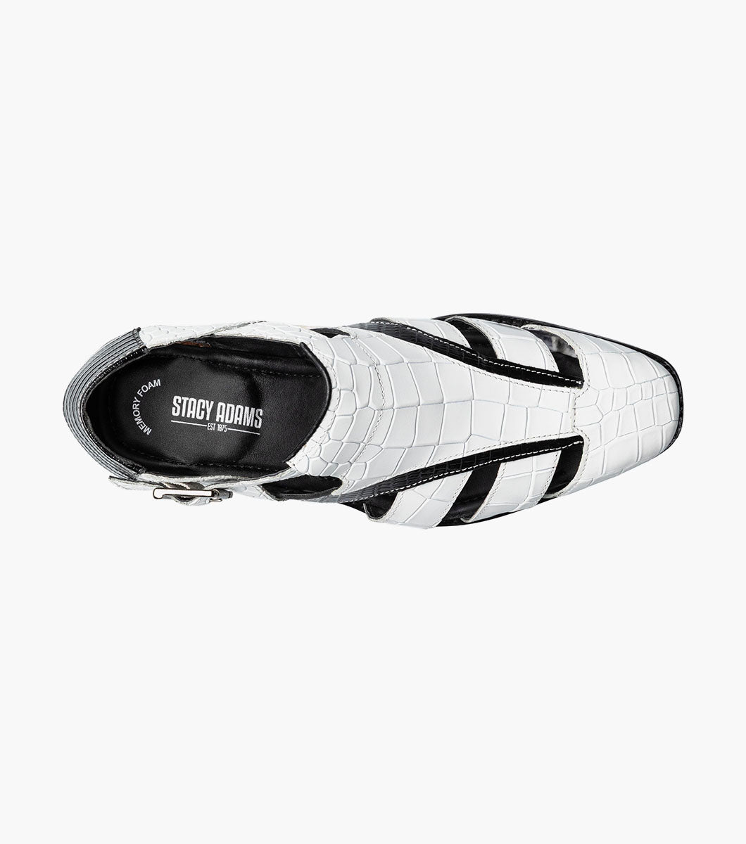 Stacy Adams CALANDRO City Sandal Black w/White by Stacy Adams Shoes