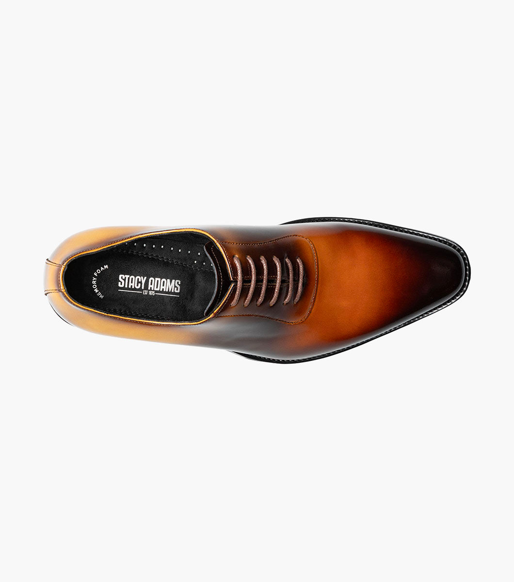 Stacy Adams SHAFFER Plain Toe Oxford Cognac Multi by Stacy Adams Shoes