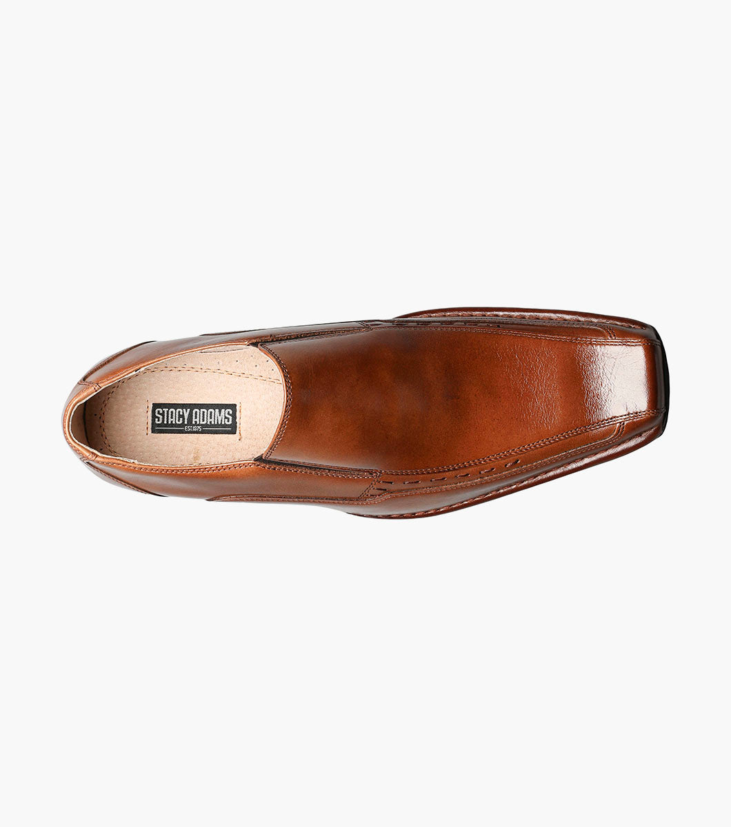 Stacy Adams TEMPLIN Bike Toe Loafer Cognac by Stacy Adams Shoes