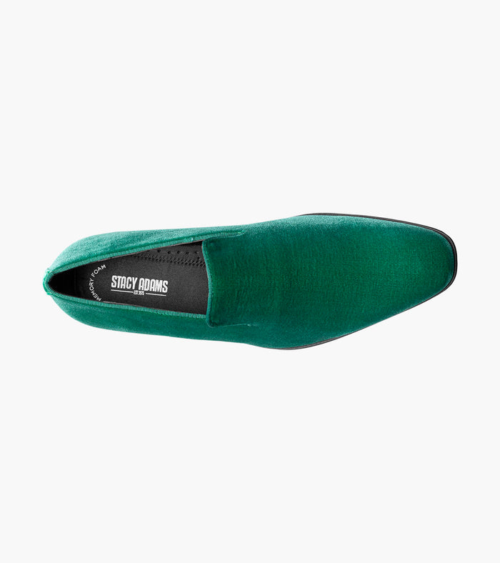 Stacy Adams SAVIAN Plain Toe Velour Slip On by Stacy Adams Shoes