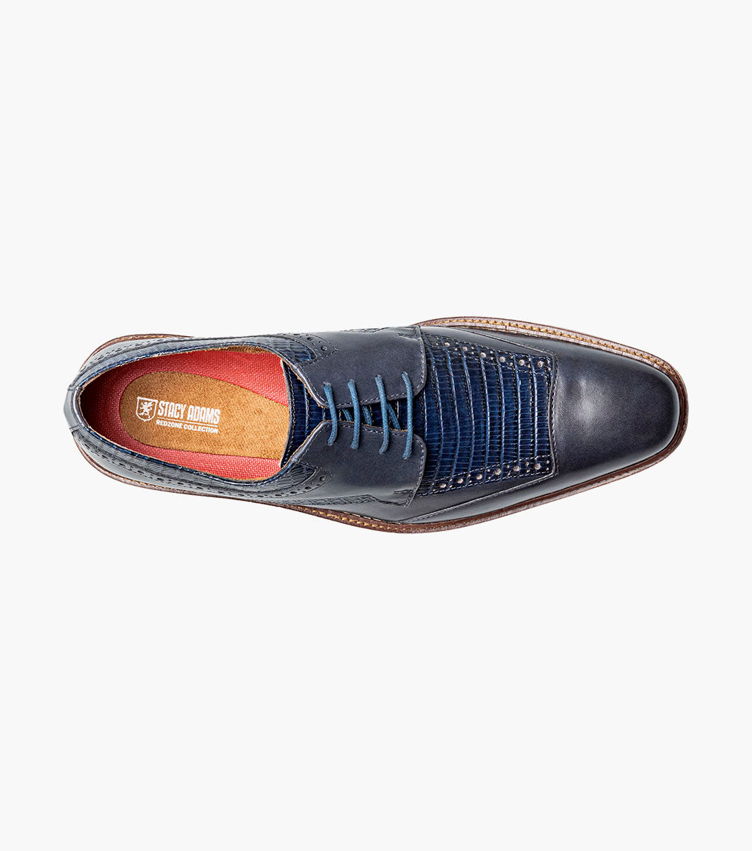 Stacy Adams GAMBETTA Modified Cap Toe Oxford Navy by Stacy Adams Shoes