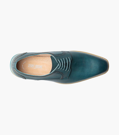 Stacy Adams BARRINGER Plain Toe Oxford Teal by Stacy Adams Shoes