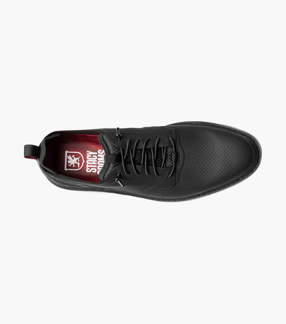 Stacy Adams SYNCHRO Plain Toe Elastic Lace Up Black by Stacy Adams Shoes