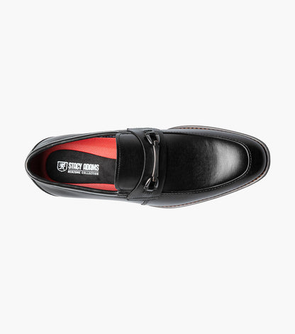 Stacy Adams KAYLOR Moc Toe Bit Slip On Black by Stacy Adams Shoes