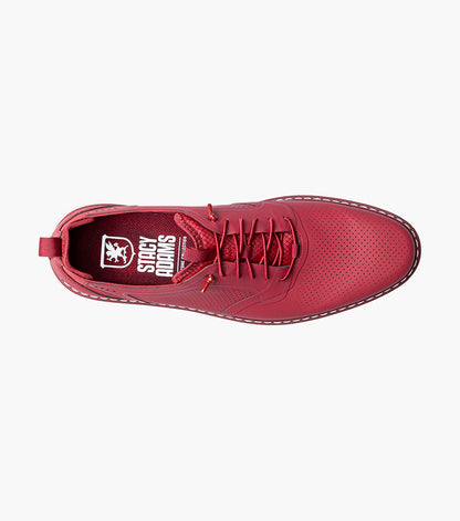 Stacy Adams SYNCHRO Plain Toe Elastic Lace Up Raspberry by Stacy Adams Shoes