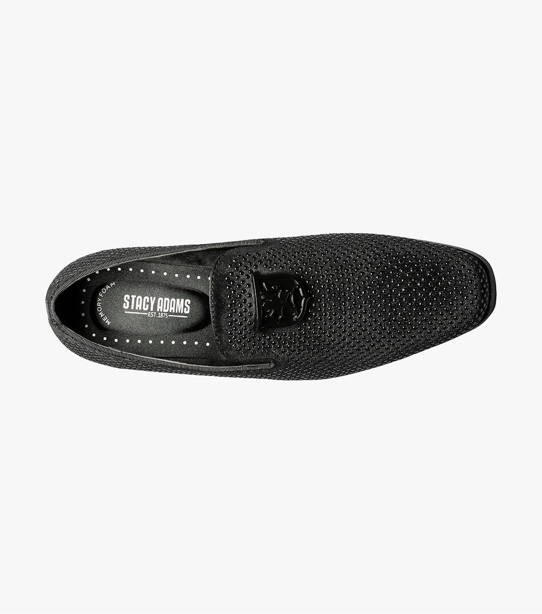 Stacy Adams SWAGGER Studded Slip On Black by Stacy Adams Shoes