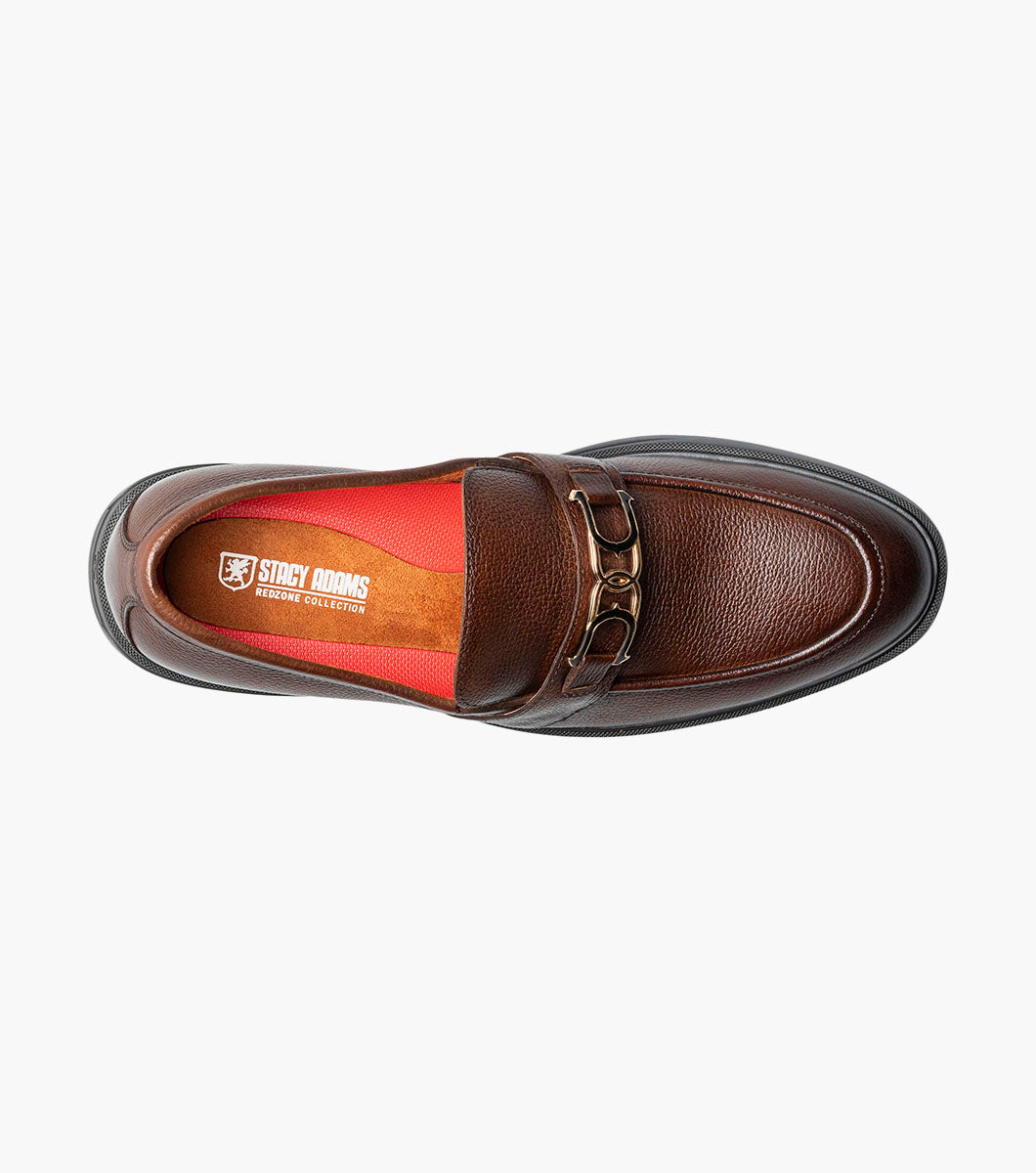 Stacy Adams TODRIDGE Moc Toe Bit Slip On Brown Tumbled by Stacy Adams Shoes