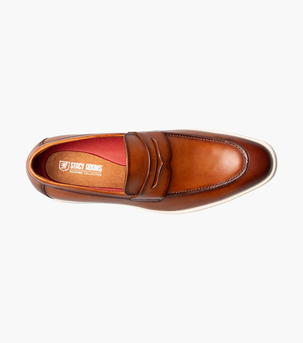 Stacy Adams SPENCER Moc Toe Penny Slip On Tan by Stacy Adams Shoes