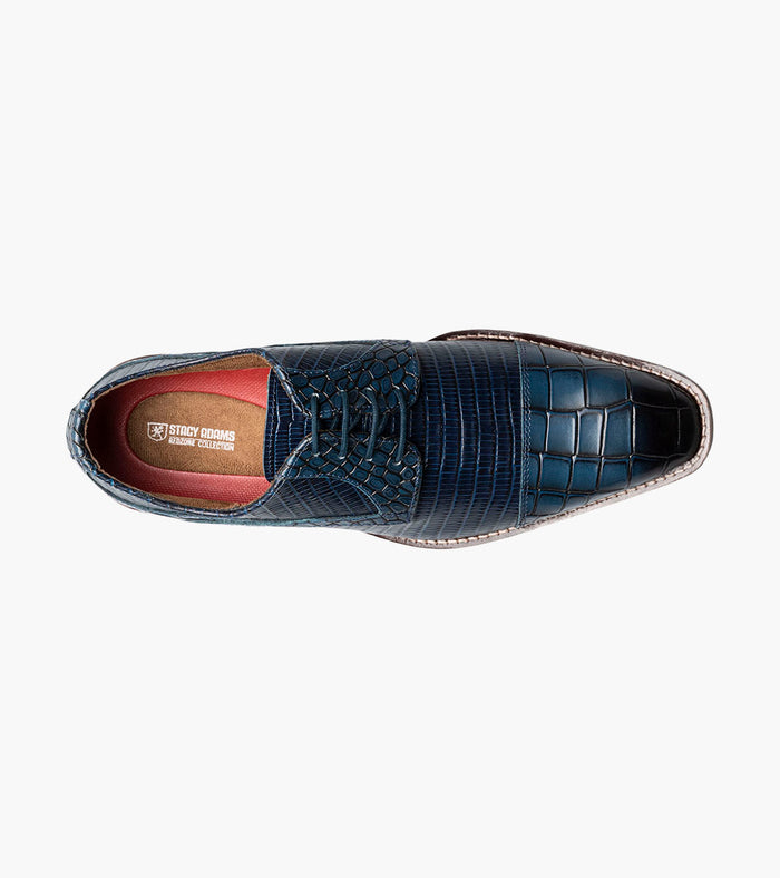 Stacy Adams TEDESCO Cap Toe Oxford Blue by Stacy Adams Shoes
