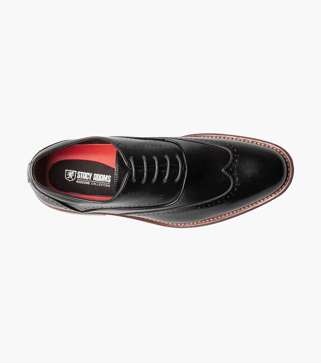 Stacy Adams MACARTHUR Wingtip Oxford Black Smooth by Stacy Adams Shoes