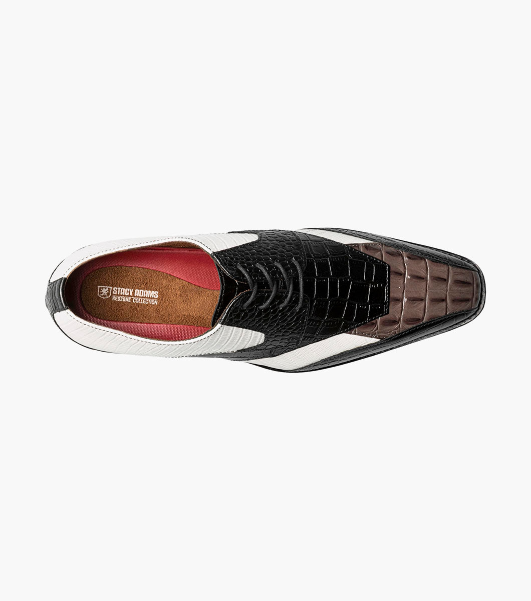 Stacy Adams TRISTANO Modified Bike Toe Oxford Black/Grey by Stacy Adams Shoes