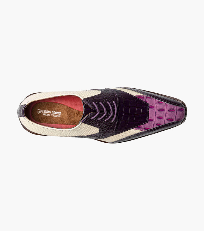 Stacy Adams TRISTANO Modified Bike Toe Oxford Purple Multi by Stacy Adams Shoes