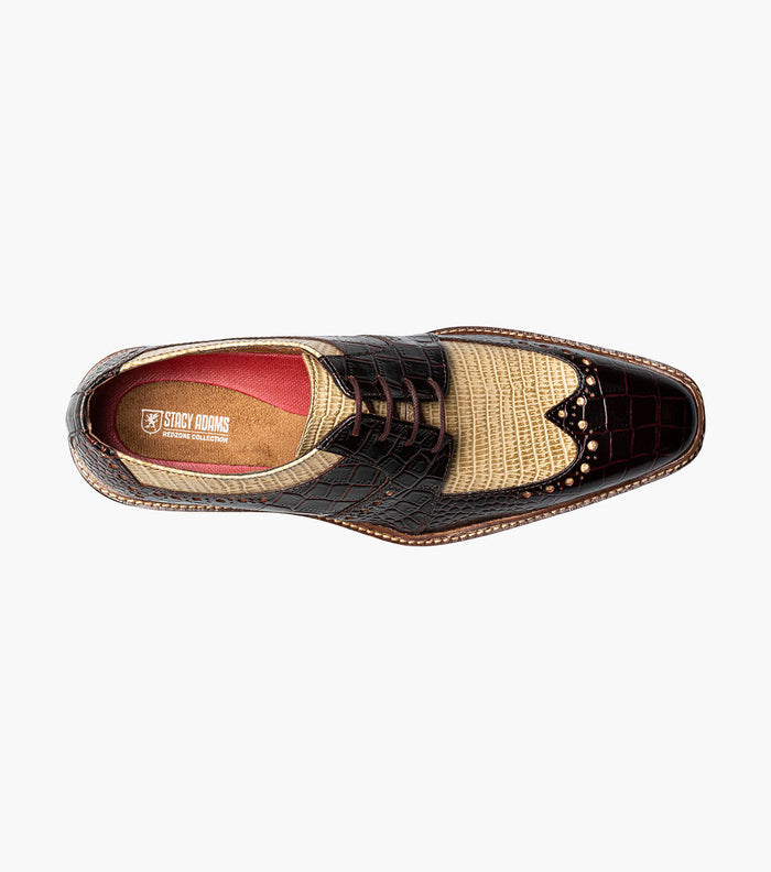 Stacy Adams TRAVATO Wingtip Oxford Taupe Multi by Stacy Adams Shoes