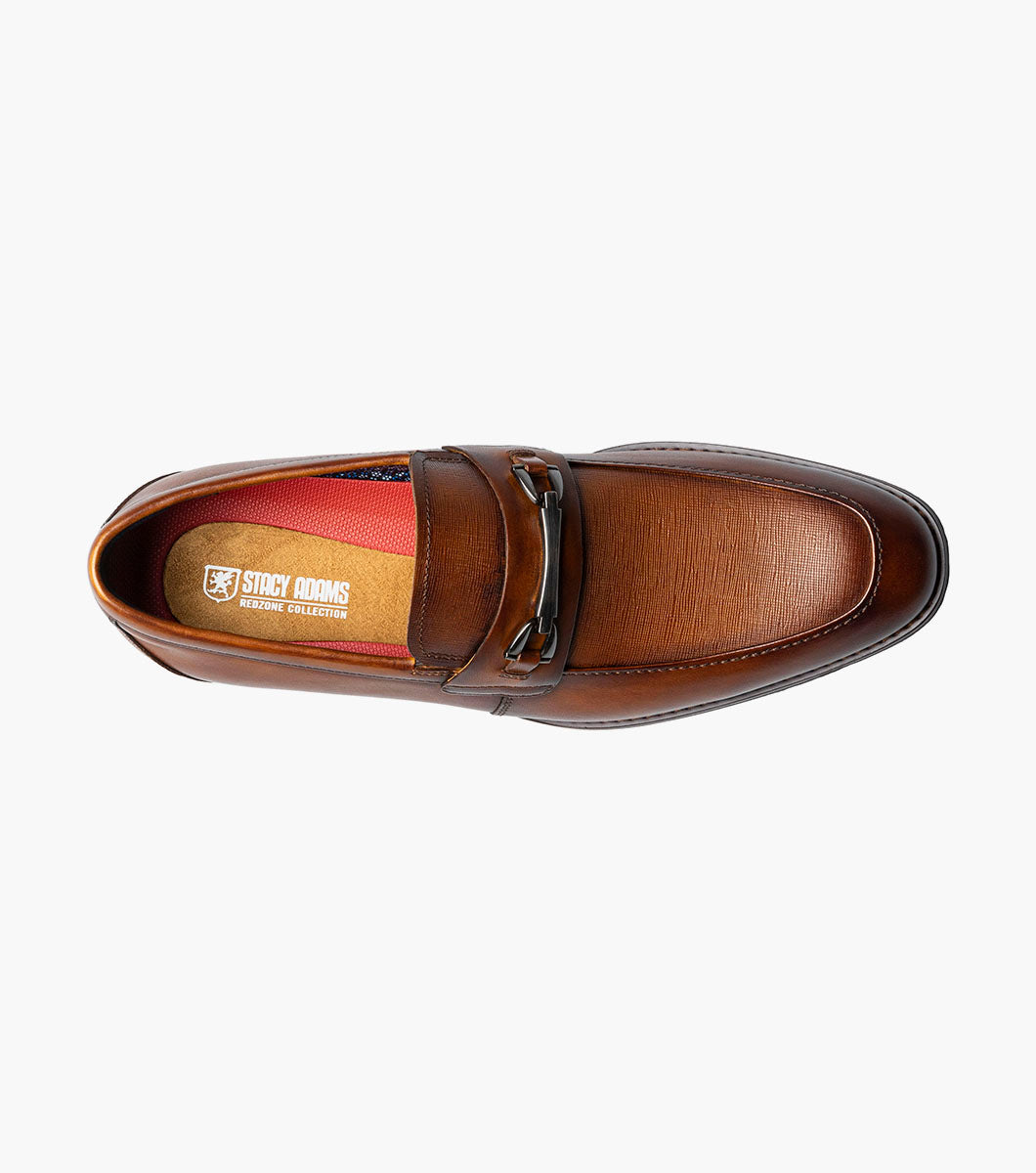 Stacy Adams KAYLOR Moc Toe Bit Slip On Cognac by Stacy Adams Shoes