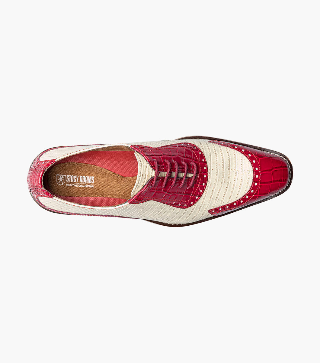 Stacy Adams TARANGO Modified Cap Toe Oxford Raspberry/Ivory by Stacy Adams Shoes