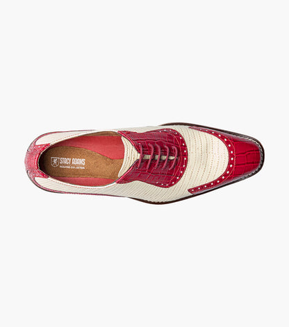 Stacy Adams TARANGO Modified Cap Toe Oxford Raspberry/Ivory by Stacy Adams Shoes